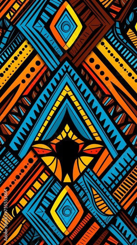 African Pattern Seamless Tile Design