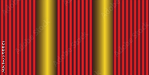 Illustration of luxurious red theater curtains, evoking anticipation for a grand stage performance or elegant event.