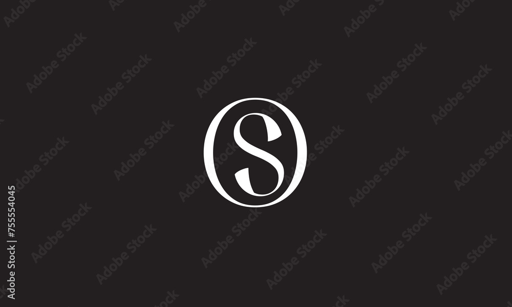OS, SO, O, S Abstract Letters Logo Monogram OS, SO, O, S Abstract Letters Logo Monogram