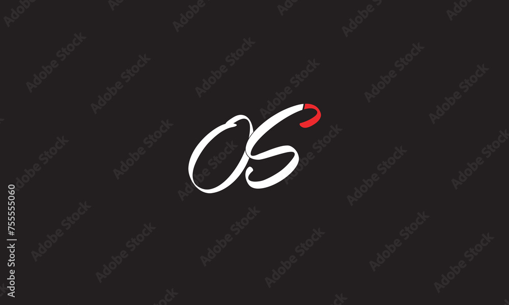 OS, SO, O, S Abstract Letters Logo Monogram OS, SO, O, S Abstract Letters Logo Monogram