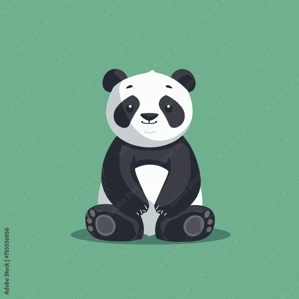 Panda Bear Sitting in Style, Svg Clipart Panda Bear Sitting in Style, Svg Clipart