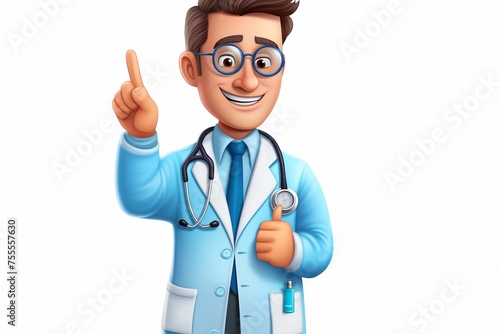 friendly doctor isolated on transparent background © yuntunen