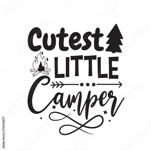 Cutest Little Camper Vector Design on White Background photo