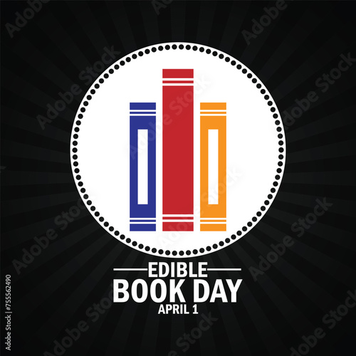 Edible Book Day wallpaper with typography. Edible Book Day, background