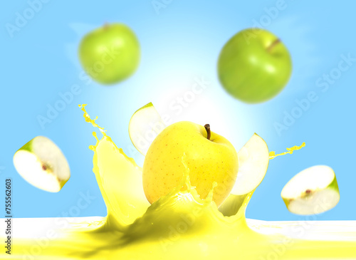 golden apple juice or fresh
