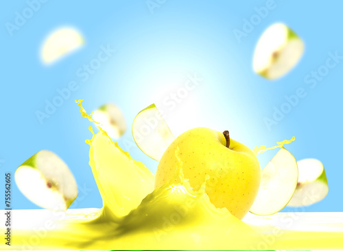 golden apple juice or fresh