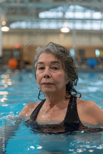 Active Senior Woman Exercising Outdoors,Active elder people, Adventure © Dolgren