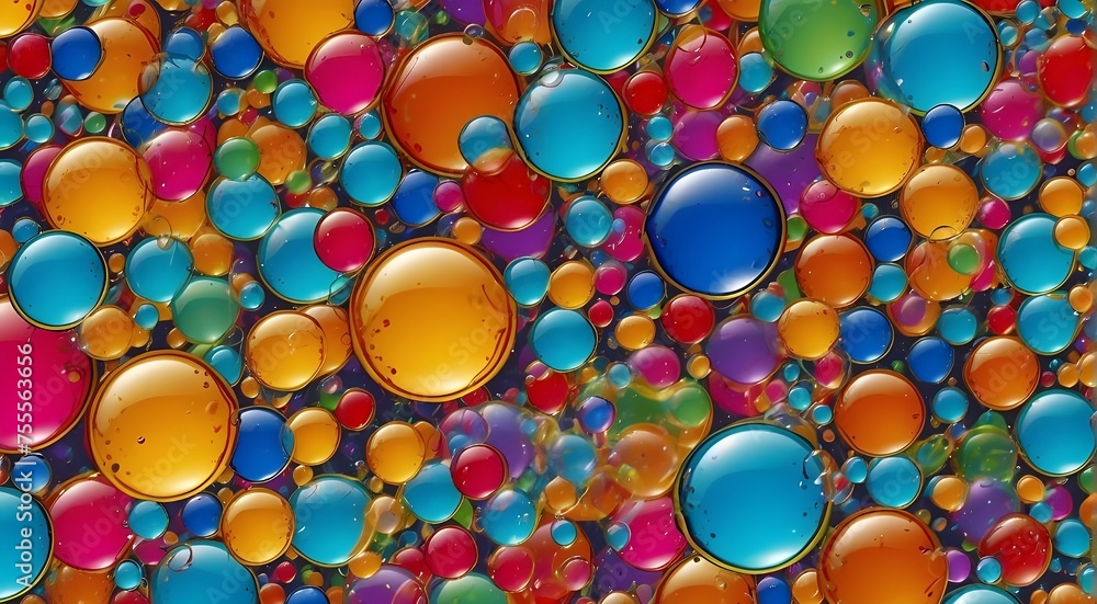 An abstract backdrop featuring bubbles of all sizes and hues that is lively and bright. Ideal for use in presentations and designs An abstract backdrop featuring bubbles of all sizes and hues that is lively and bright. Ideal for use in presentations and designs