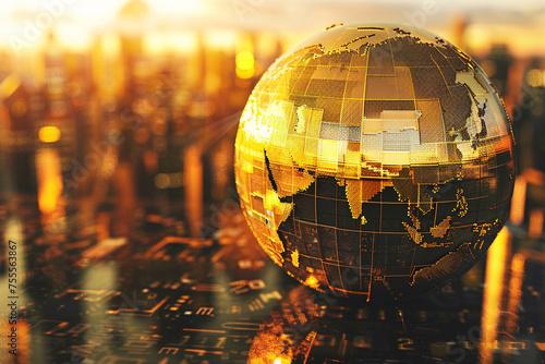 finance, BTC, crypto and stock prices and chart showing stock market