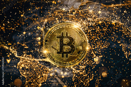 finance, BTC, crypto and stock prices and chart showing stock market