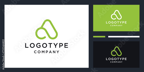 Modern Alpha Logo Design Vector 