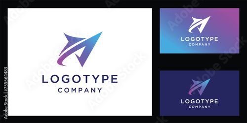 Digital logo Initial Letter A Arrow modern logo design vector