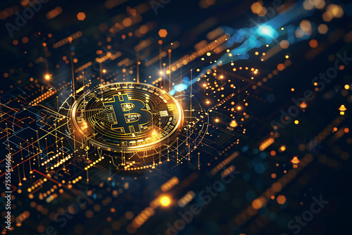 finance, BTC, crypto and stock prices and chart showing stock market