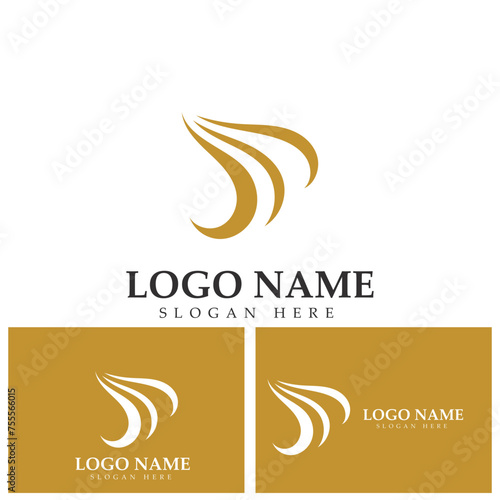 Hair logo template vector icon illustration design