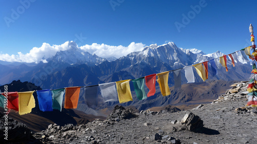 Kiupa La Pass prayer flags.