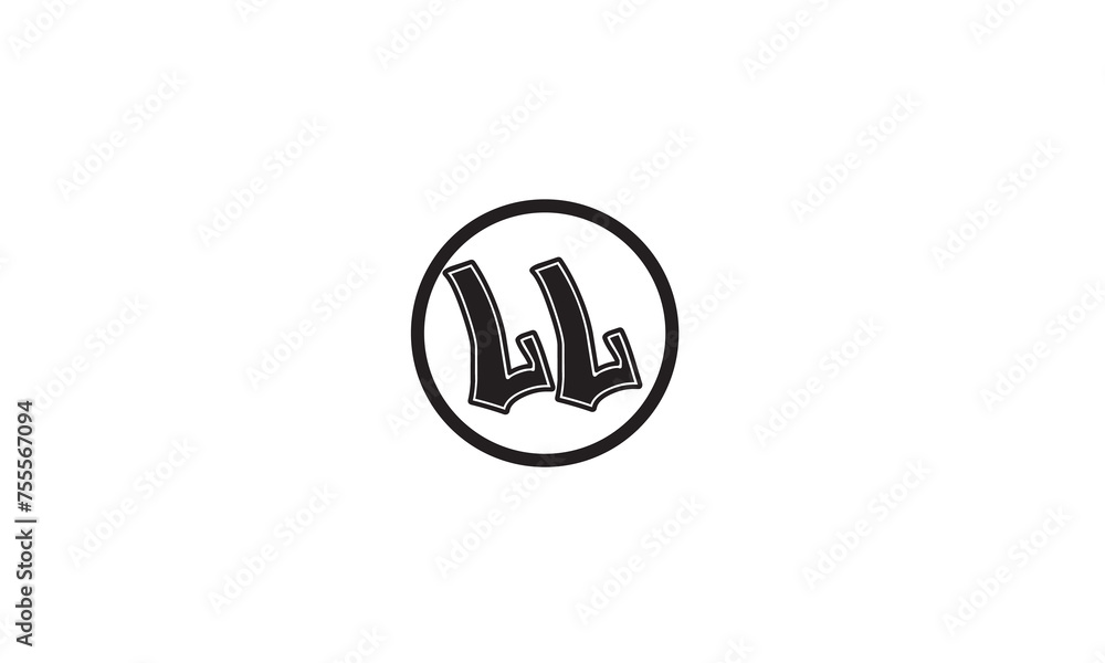 LL, L , LL, Abstract Letters Logo Monogram LL, L , LL, Abstract Letters Logo Monogram