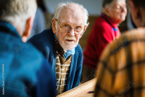 Mature Man Playing Shadow Shapes,Active elder people, Adventure