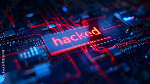 system hacking scam, computer warning message hacked alert.