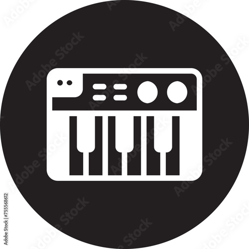 synthesizer glyph icon