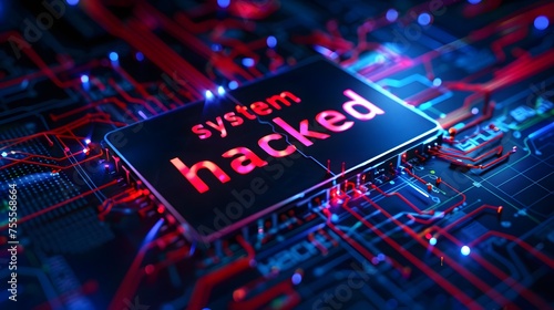 system hacking scam, computer warning message hacked alert.