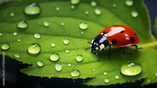 Ladybug on Leaf - © Pixel