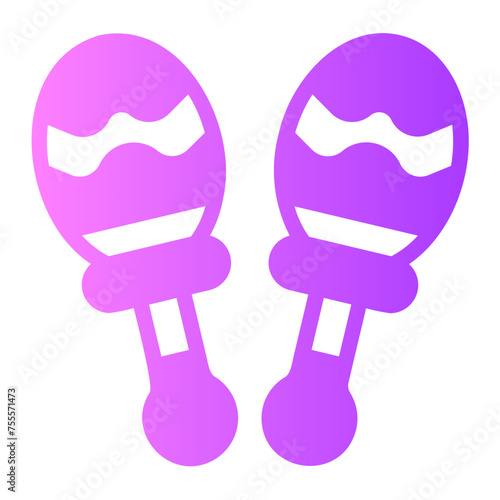 maracas gradient icon