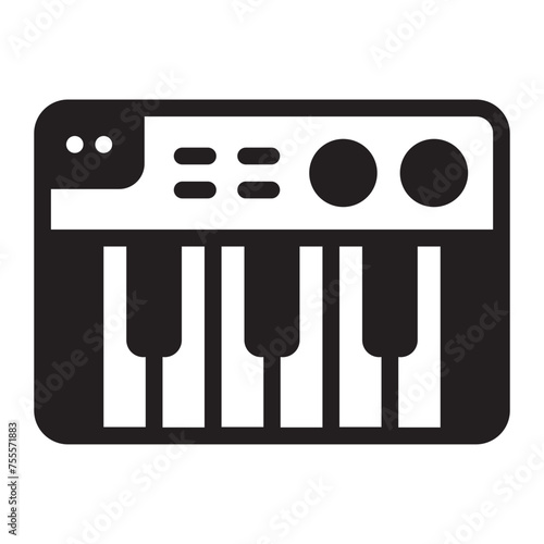 synthesizer glyph icon