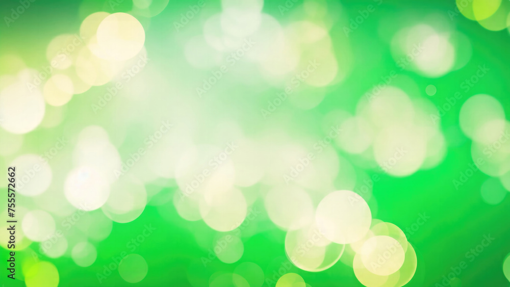 Abstract blur bokeh banner background. Gold bokeh on defocused White and Green background Abstract blur bokeh banner background. Gold bokeh on defocused White and Green background