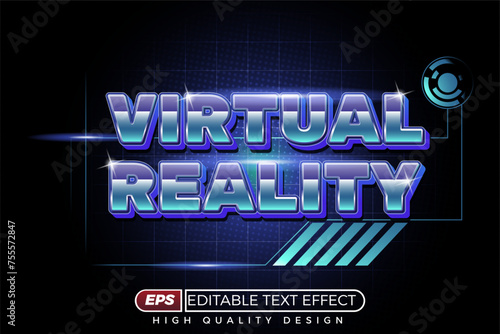 3d editable text effect virtual reality