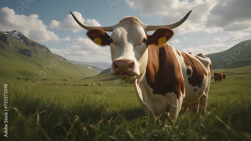 Kühe. Generative AI Technologie photo