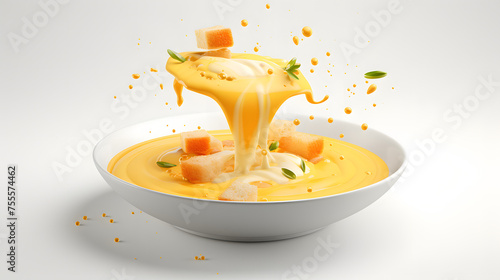 Soup Splash 3d Rendering
