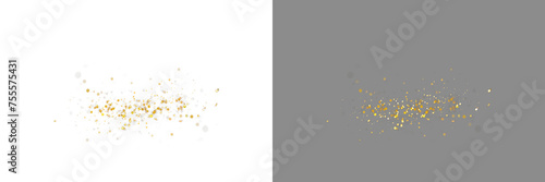 Tableau sur toile Gold blowing glitter png