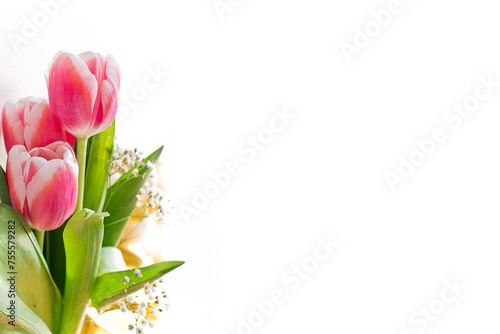 Fototapeta Naklejka Na Ścianę i Meble -  decoration of spring tulips in the easter time