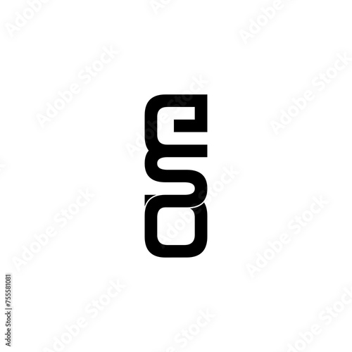 eso typography letter monogram logo design