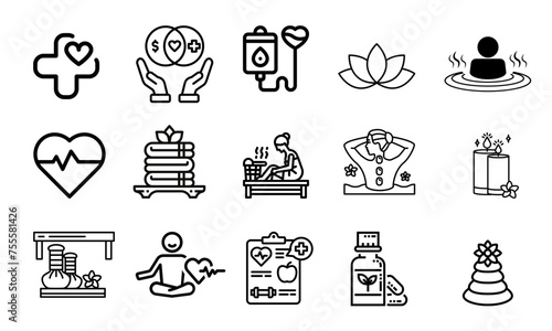 Social policy thin line icons. EFor website marketing design, logo, app, template, ui, etc. Vector illustration.