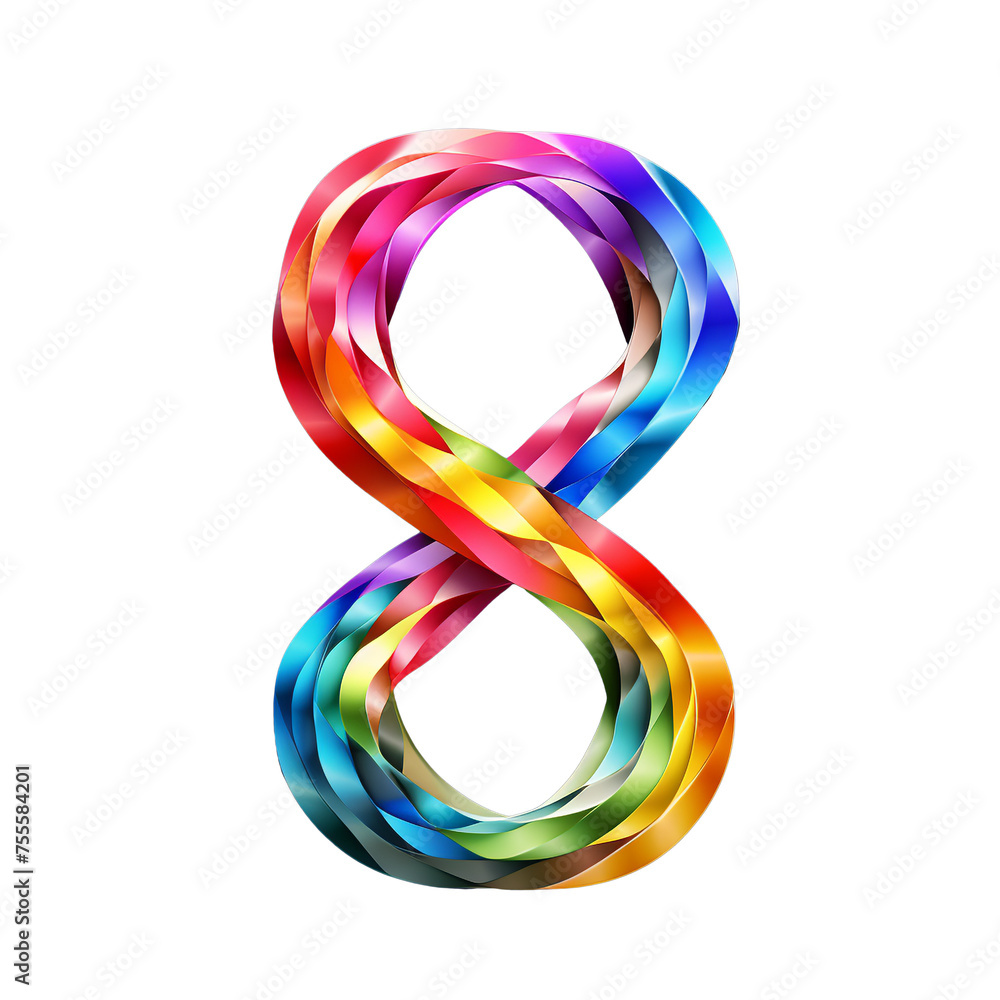 Neurodiversity symbol icon - vector rainbow infinity sign. Text Neurodiversity, transparent background, png Neurodiversity symbol icon - vector rainbow infinity sign. Text Neurodiversity, transparent background, png
