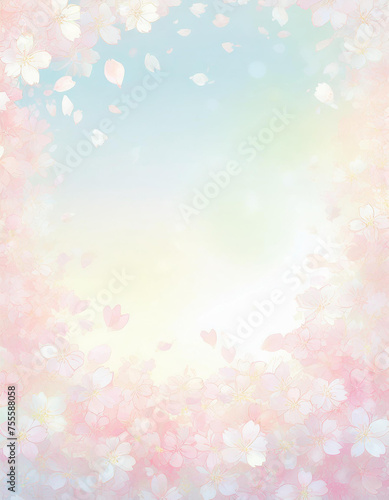 【縦写真】桜の背景素材