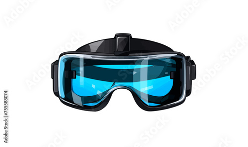 Virtual reality headset isolated vector style with transparent background illustration