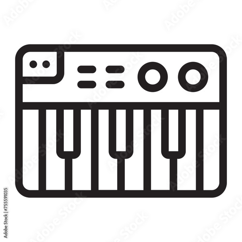 synthesizer line icon