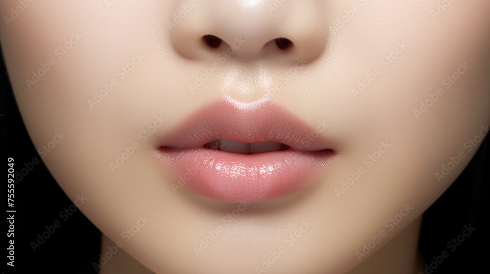close up portrait of a woman lips skin care, ai close up portrait of a woman lips skin care, ai