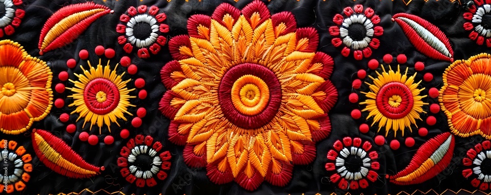 Artistic Interpretations: Australian Aboriginal Embroidery featuring Intricate Dot Paintings. Concept Australian Aboriginal art, Dot paintings, Embroidery, Artistic interpretations Artistic Interpretations: Australian Aboriginal Embroidery featuring Intricate Dot Paintings. Concept Australian Aboriginal art, Dot paintings, Embroidery, Artistic interpretations