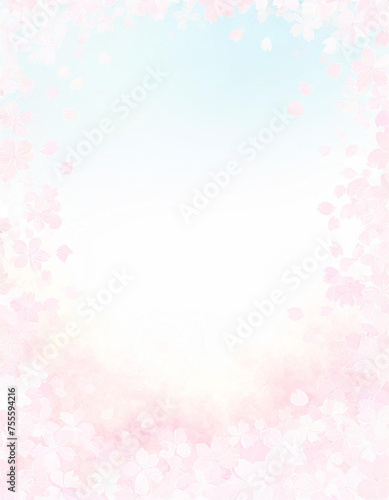【縦写真】桜の背景素材