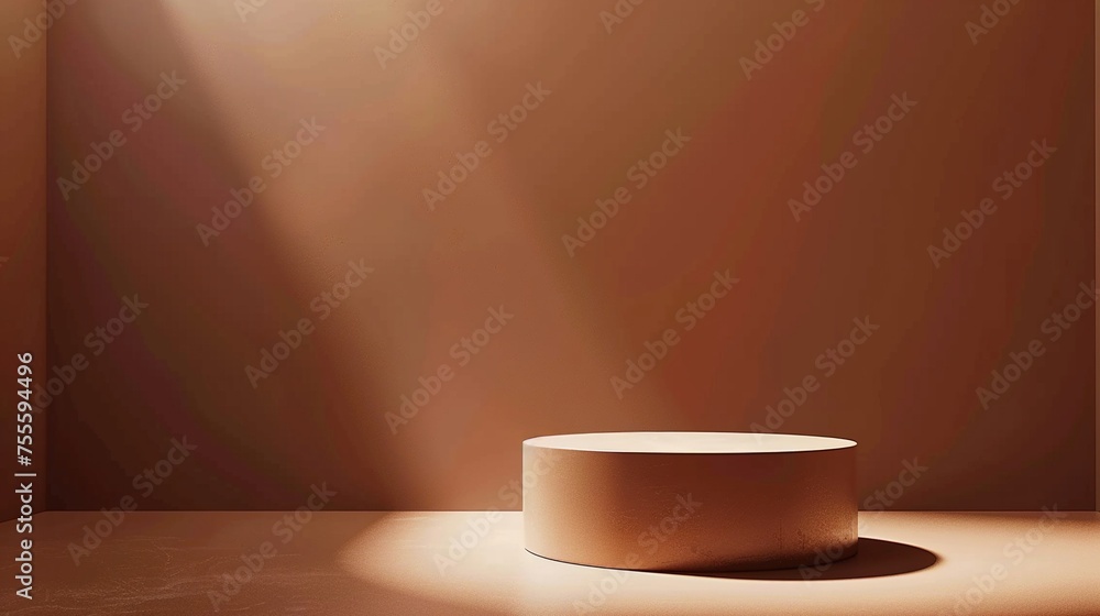 Brown Round Stage Backdrop on Brown Background - Advertisement Template ...