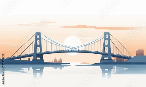 bridge vector flat minimalistic asset isolated vector style illustration