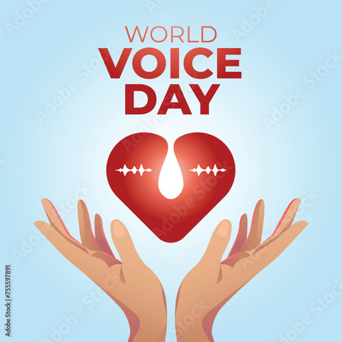 World Voice Day design template good for celebration usage. voice vector illustration. vector eps 10. flat design.