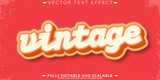 Retro, vintage text effect, editable 70s and 80s text style
