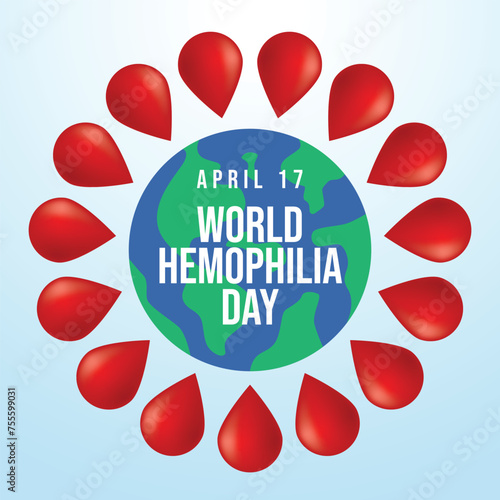 World Hemophilia Day design template good for celebration usage. blood vector illustration. vector eps 10. flat design.