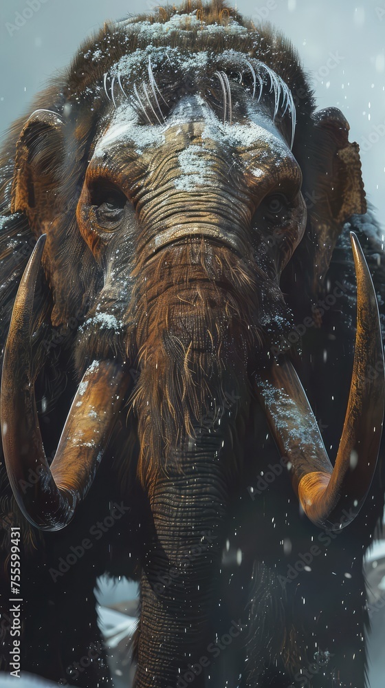 Mammoth. The concept of extinct animals	