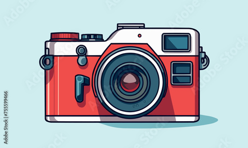 photocamera vector flat minimalistic isolated illustration