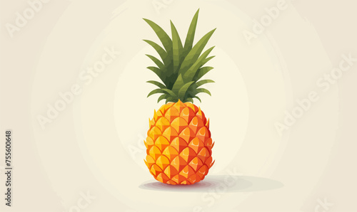 Pineapple vector flat minimalistic isolated vector style illustration